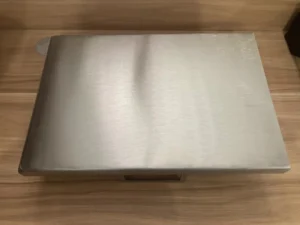 Stainless Steel Grill Pan With Dual Handles And Curved Base