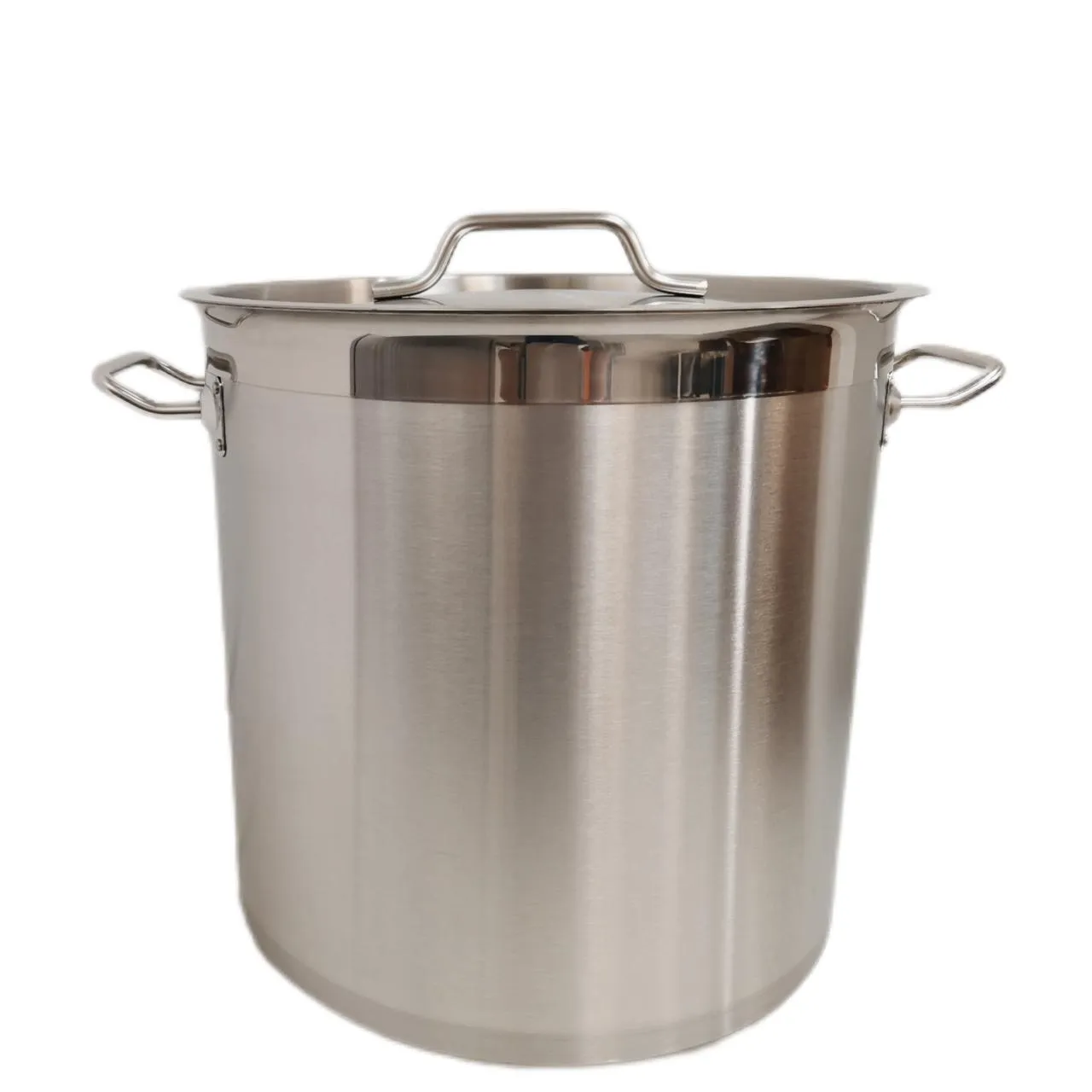 Heavy Duty Stainless Steel Stockpot With Flared Rim And Steel Ring