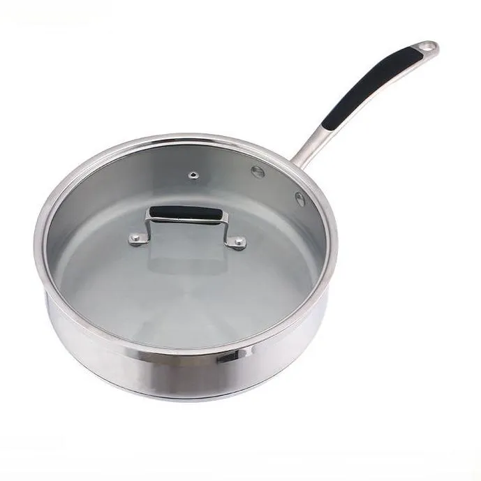 Stainless Steel Saute Pan Induction Cookware Deep Pan Bonray Cookware