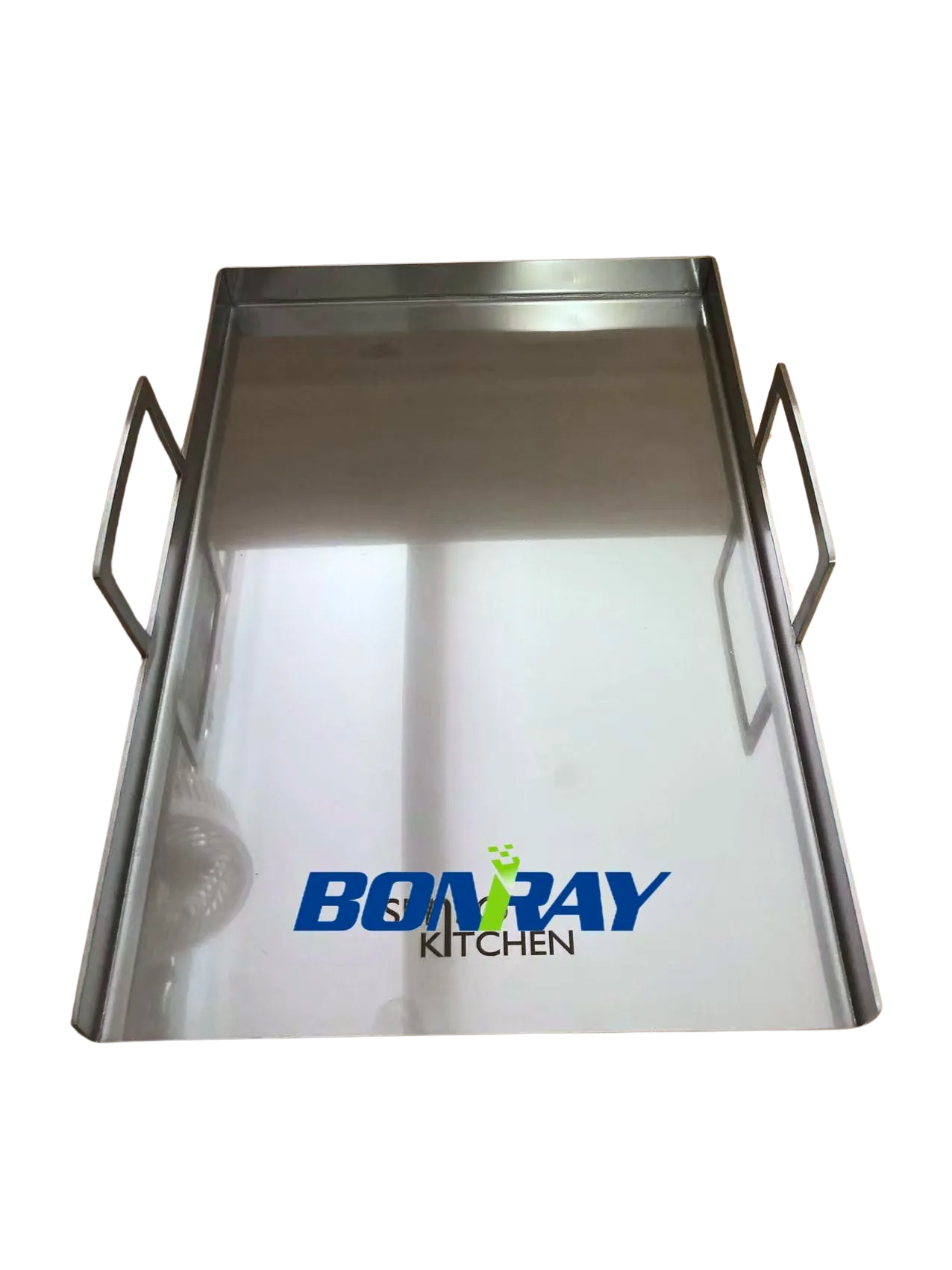Custom Stainless Steel Grill Pan With Dual Handles And Laser Engraving Logo Bonray Cookware