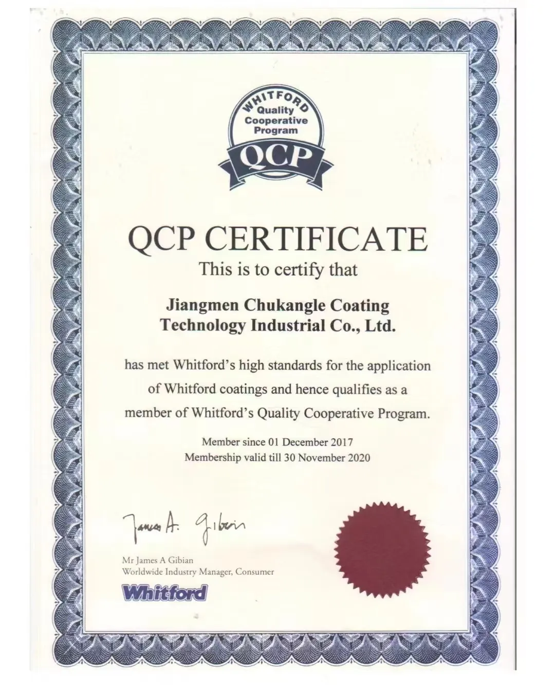 QCP-certificate-of-Whitford.webp